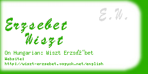 erzsebet wiszt business card